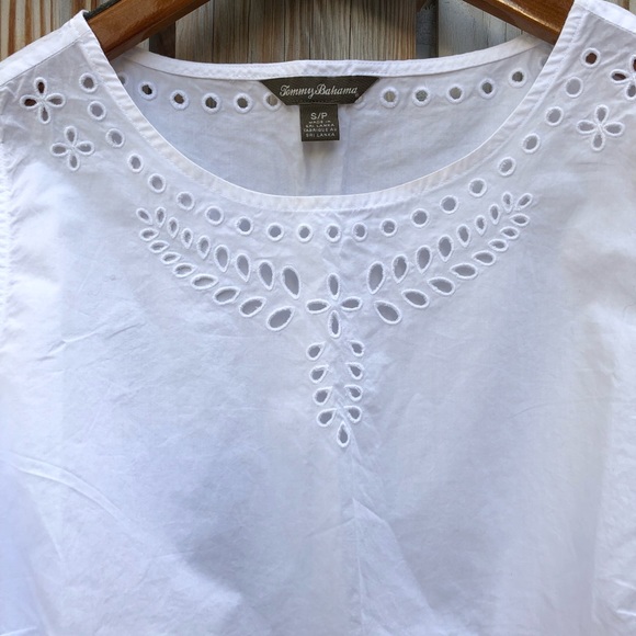 Cotton Tommy Bahama White sleeveless Top unused - Picture 3 of 6